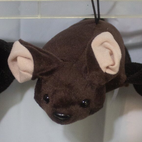 Fiesta Realistic Brown Bat Plush Flying Hanging Velvet Wings Halloween 21" - Picture 5 of 6